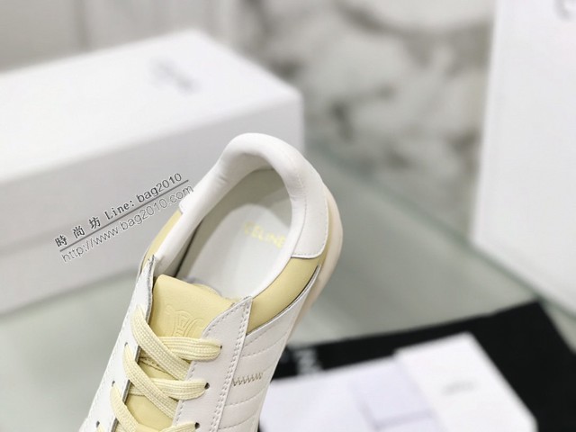 Celine專櫃女鞋 賽琳2022貝殼頭堪比阿迪還香的帆布鞋 平底小白鞋 dx3497